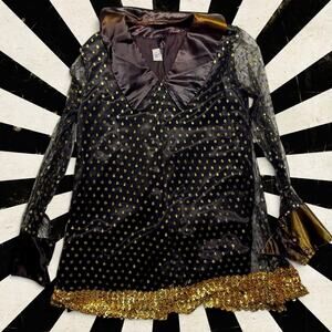 Vintage style black velvet